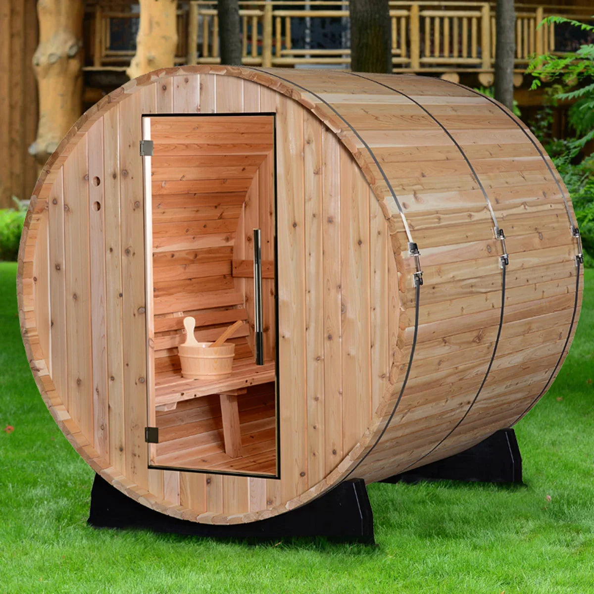 Almost Heaven Saunas Morgan 4-person Barrel Sauna