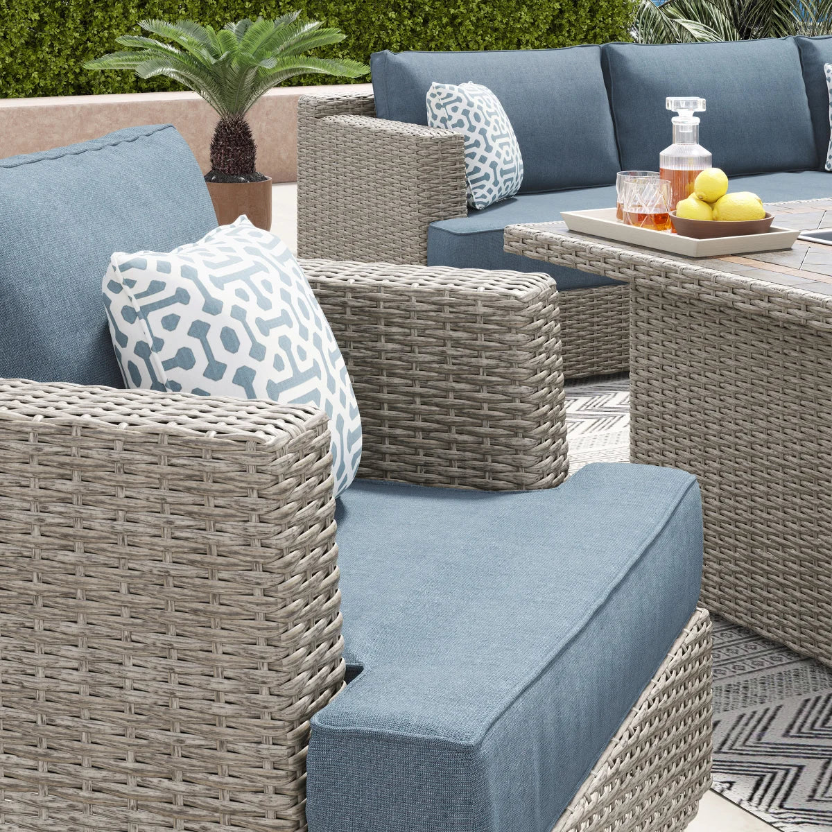 Sirio Niko 9-piece Fire Outdoor Seating Set