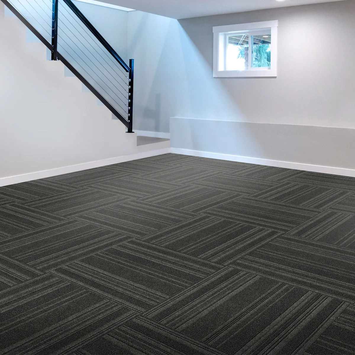 Mohawk 24”x24” Couture Premium Self-Stick Carpet Tiles, 15 titles. 60 sqft/carton.