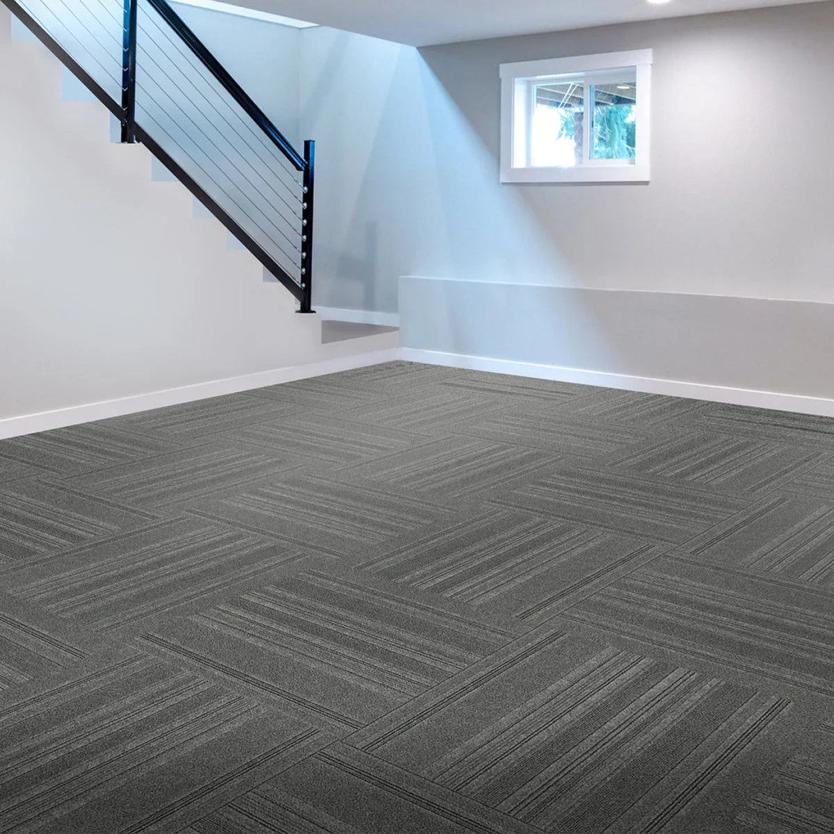 Mohawk 24”x24” Couture Premium Self-Stick Carpet Tiles, 15 titles. 60 sqft/carton.