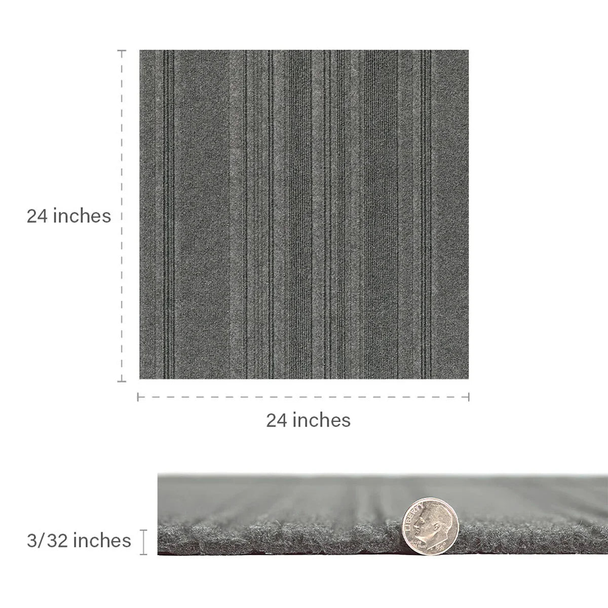 Mohawk 24”x24” Couture Premium Self-Stick Carpet Tiles, 15 titles. 60 sqft/carton.