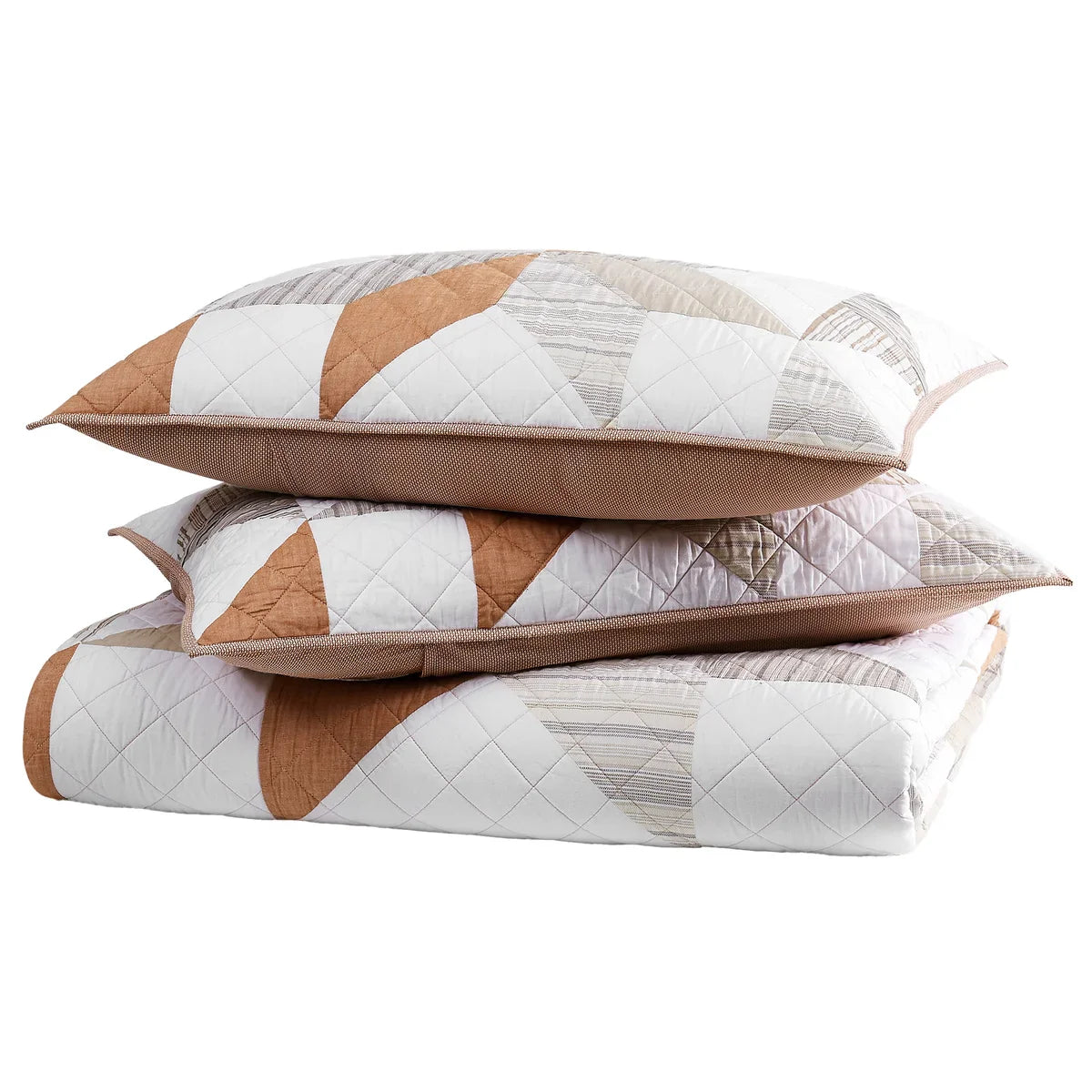 Origami Pieced Modern Patchwork 3-piece Quilt Set