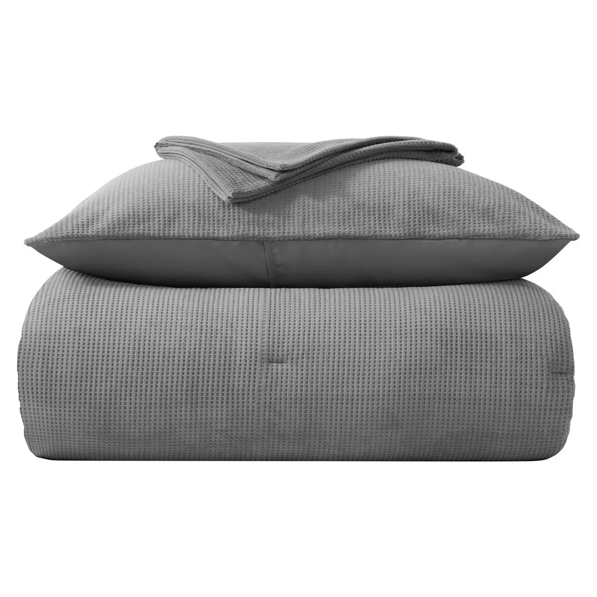 Evergrace Mini Waffle Plush Comforter 3-piece Set