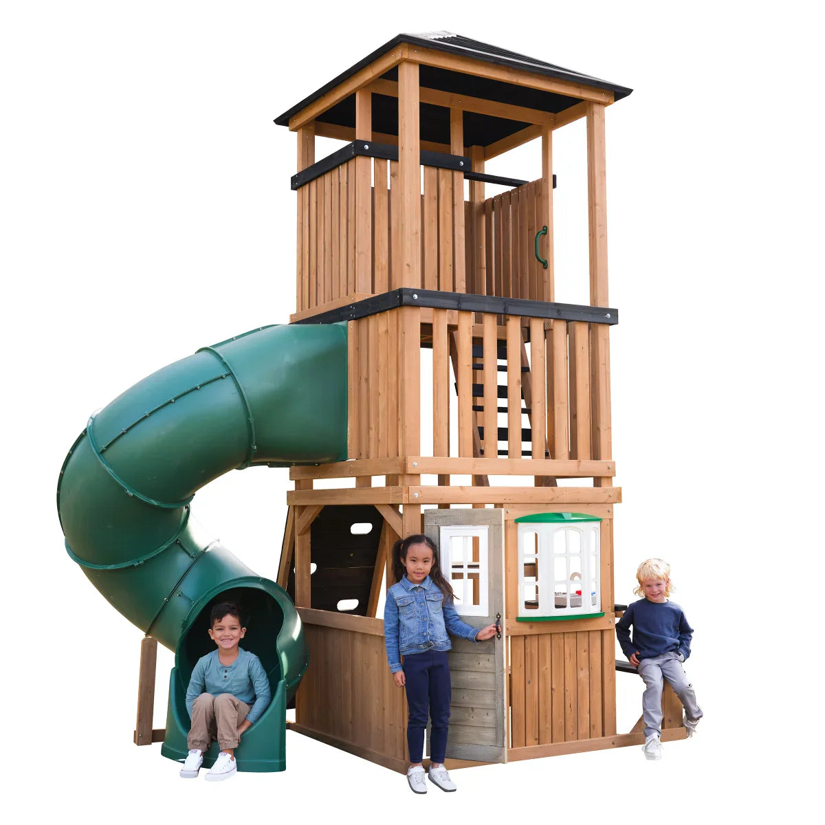 Panorama Tower Outdoor Playhouse with Slide