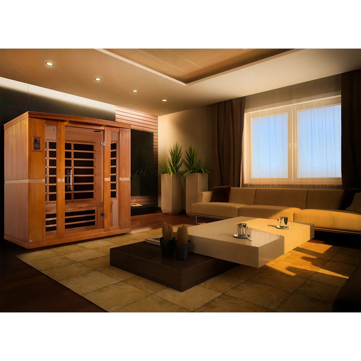 Dynamic Bergamo 4-person Indoor Low EMF FAR Infrared Sauna