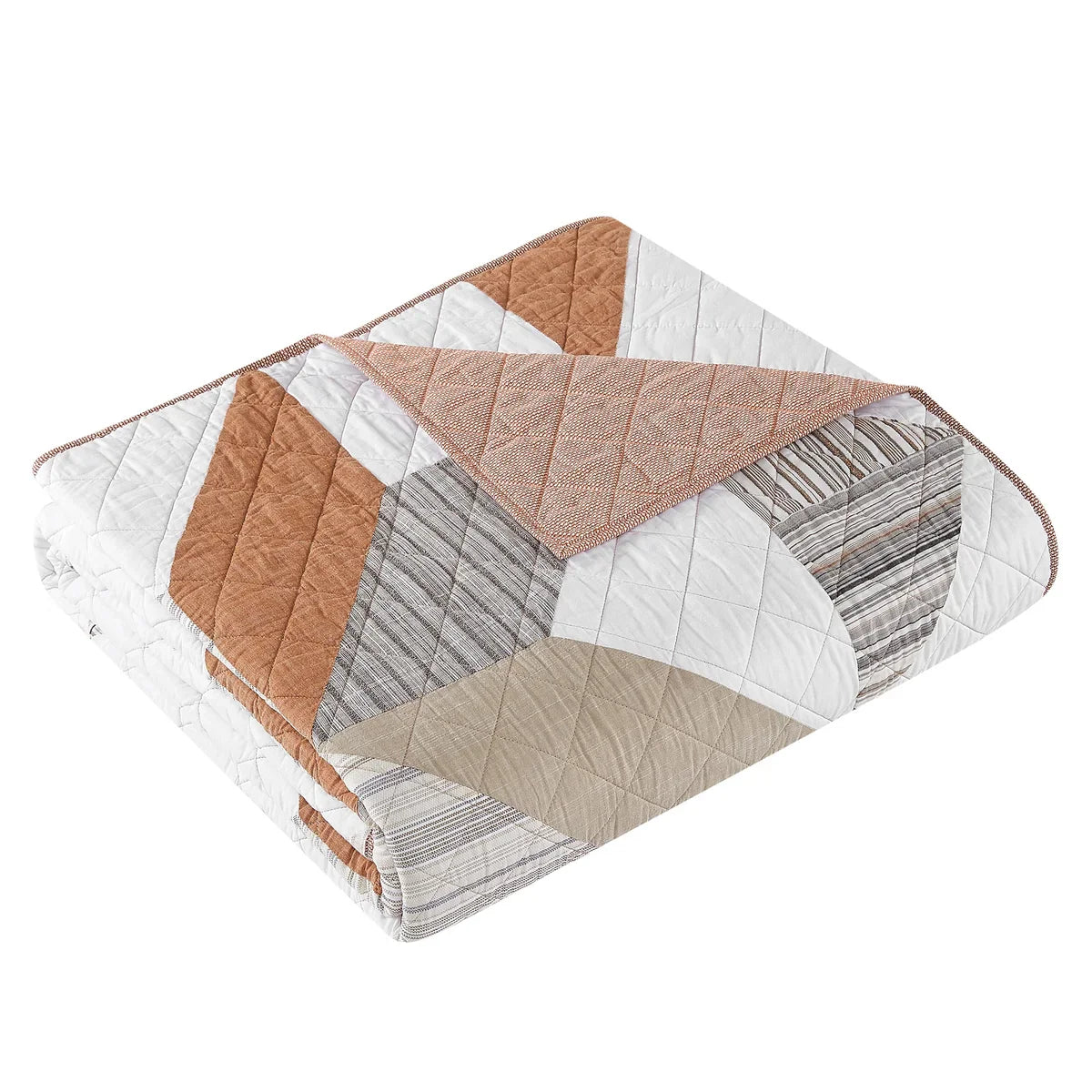 Origami Pieced Modern Patchwork 3-piece Quilt Set