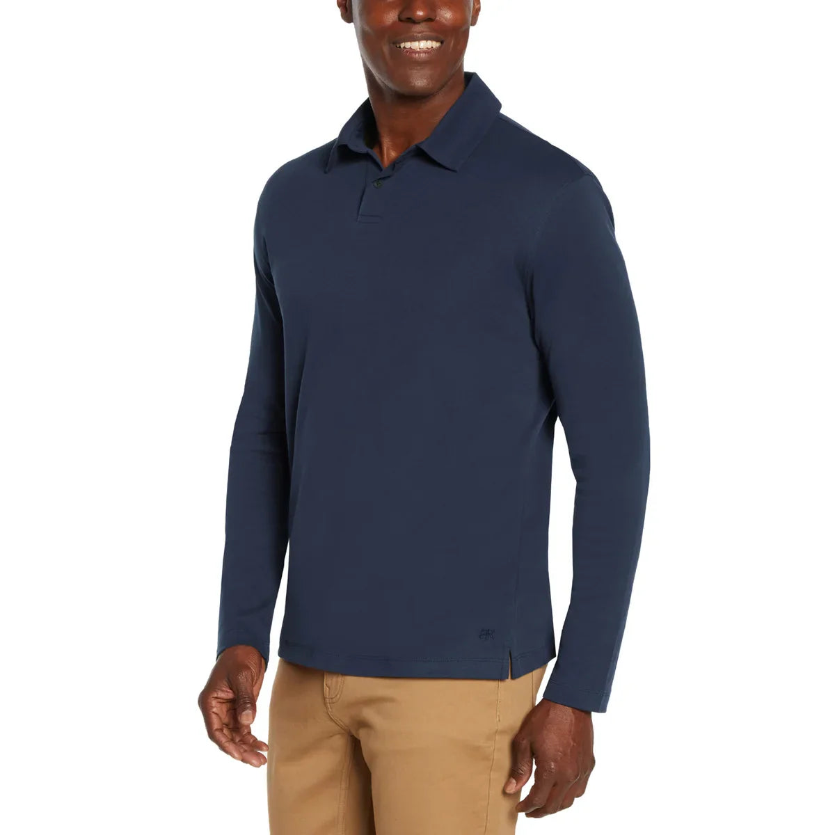 Banana Republic Men's Long Sleeve Luxe Polo Shirt