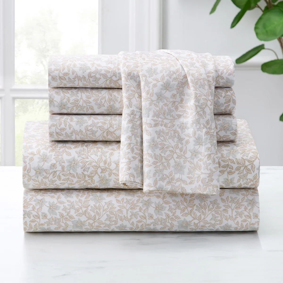 Purely Organic 300 Thread Count 6-piece Organic Cotton Sheet Set