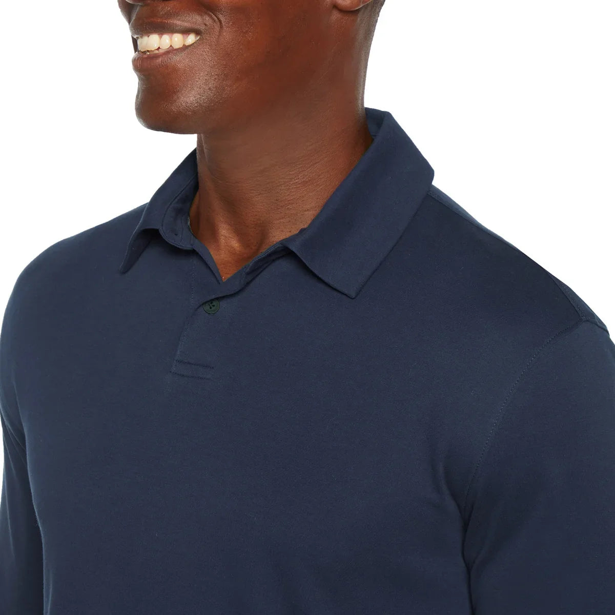 Banana Republic Men's Long Sleeve Luxe Polo Shirt