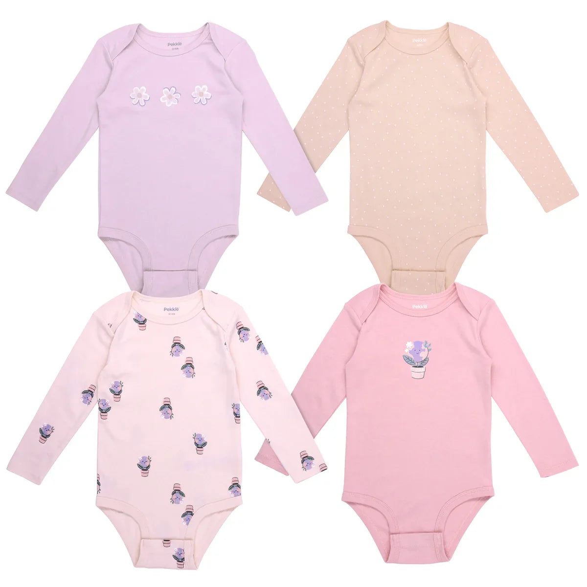 Pekkle Baby 4-pack Body Suit