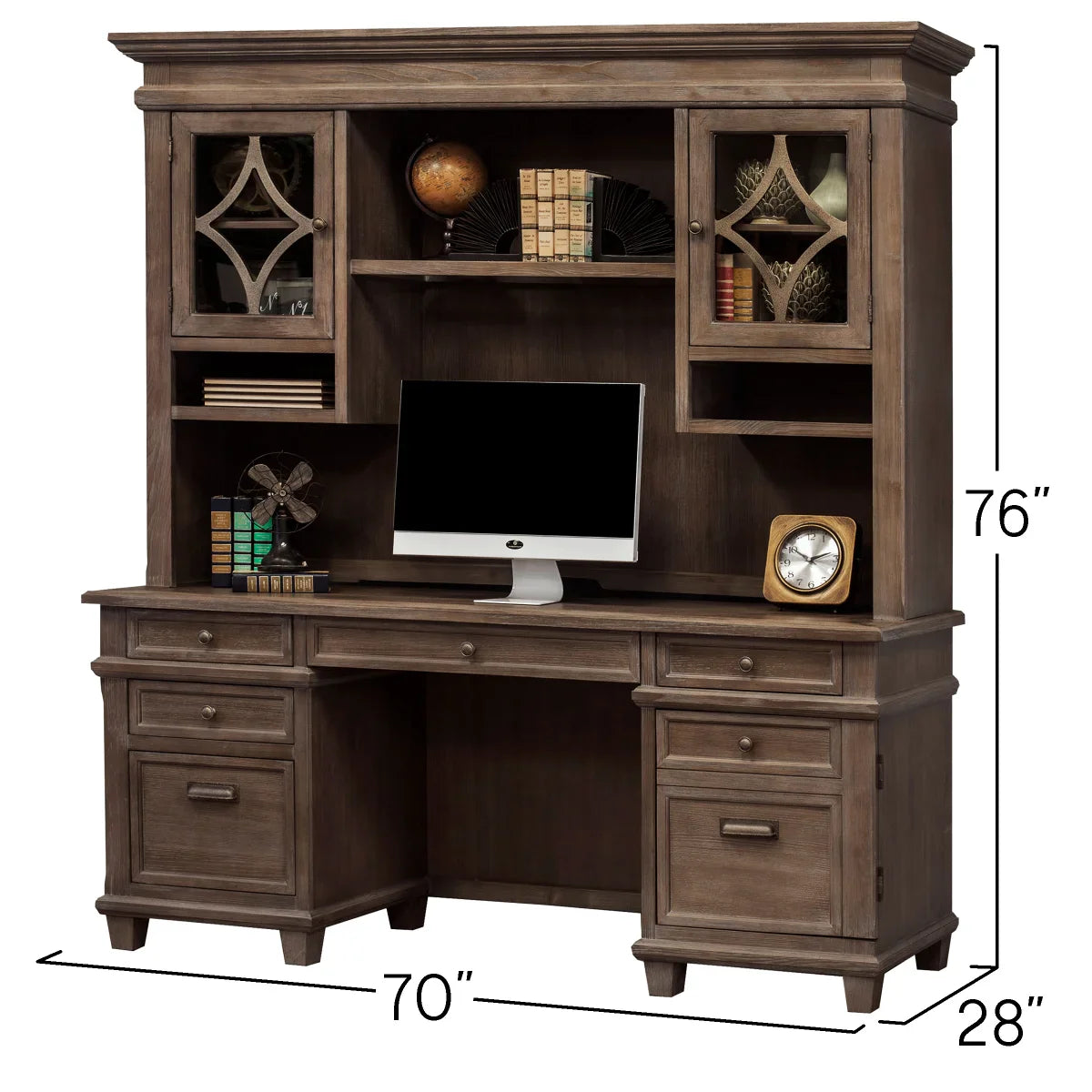 Campton Executive Desk 5-piece Office Suite