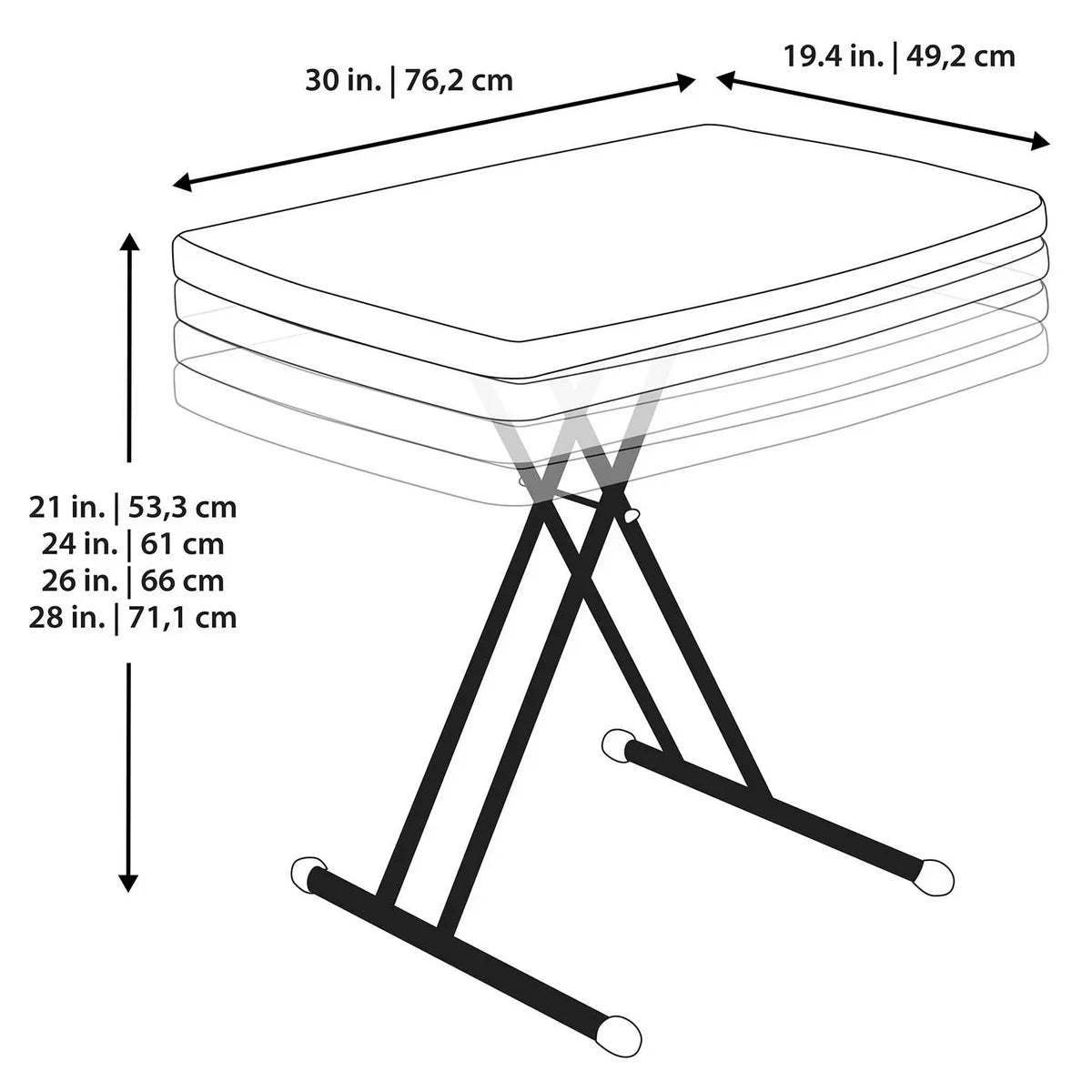 Lifetime 30" Adjustable Folding Table, 2-pack