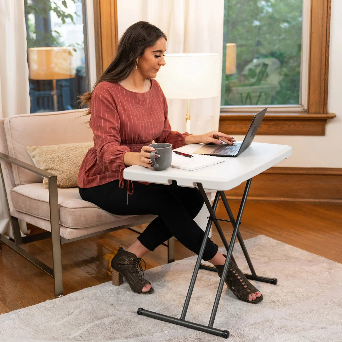 Lifetime 30" Adjustable Folding Table, 2-pack