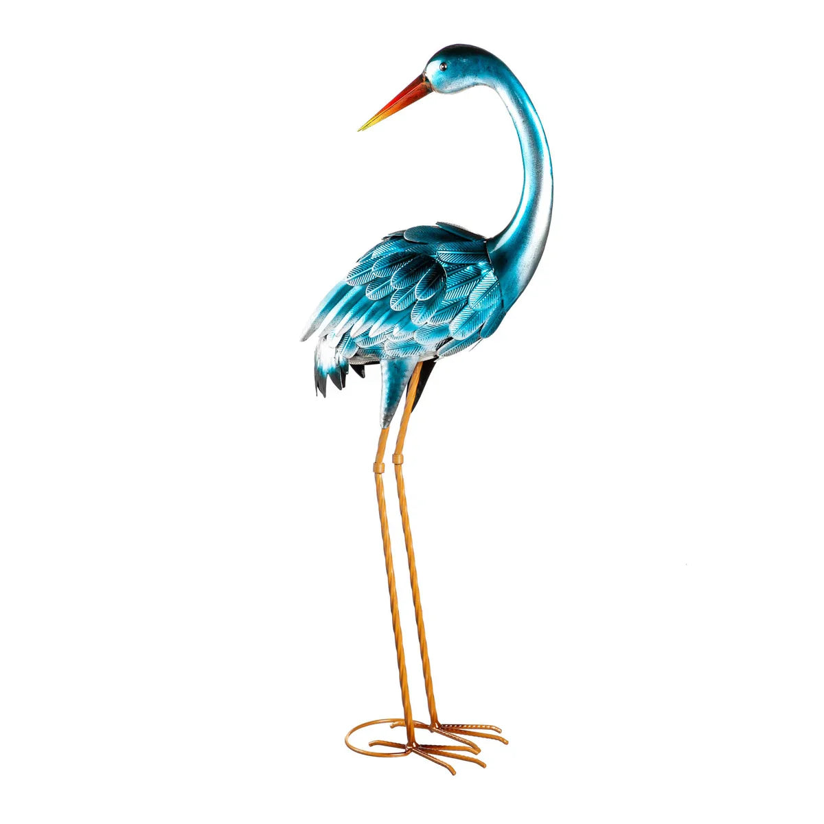 35” Blue Heron Statue Pair