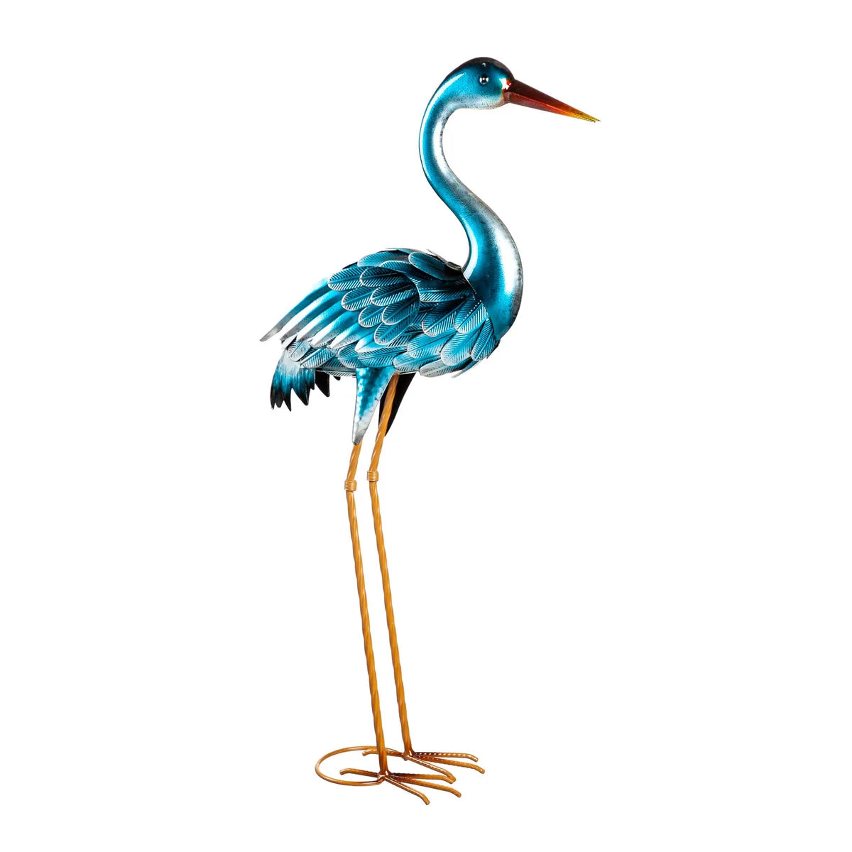 35” Blue Heron Statue Pair