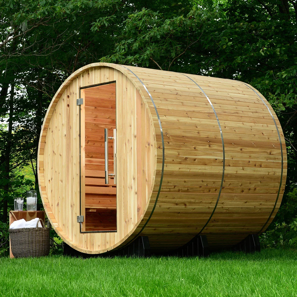 Almost Heaven Saunas Emerson 6-person Barrel Sauna