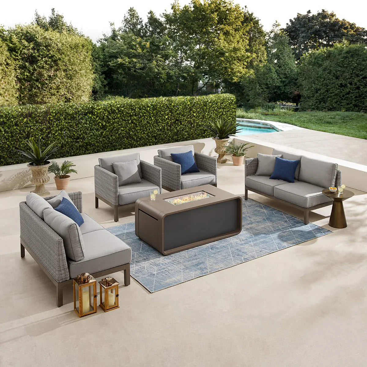 Sirio Palermo 5-piece Fire Outdoor Seating Set