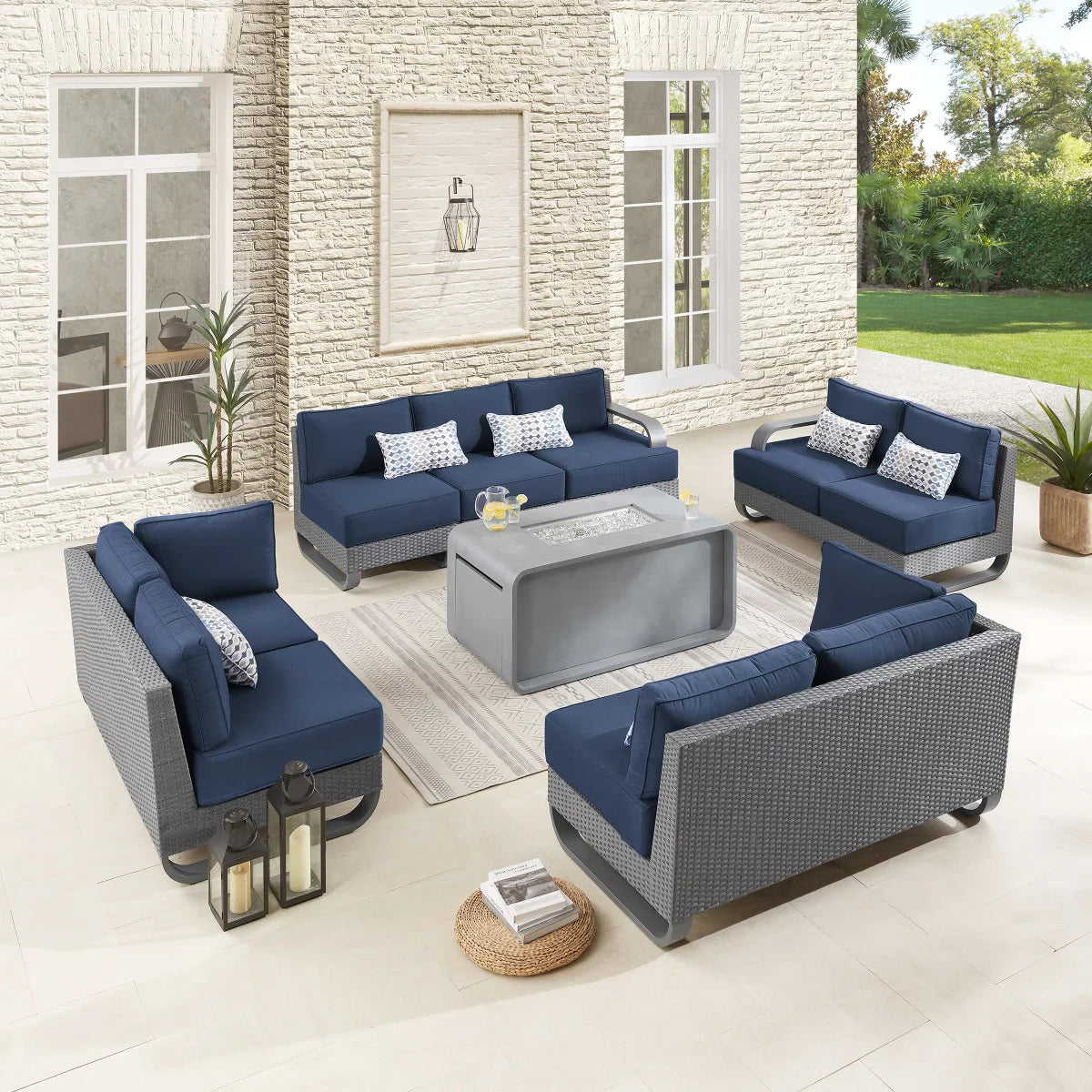 Sirio Pallazzo 6-piece Fire Outdoor Seating Set