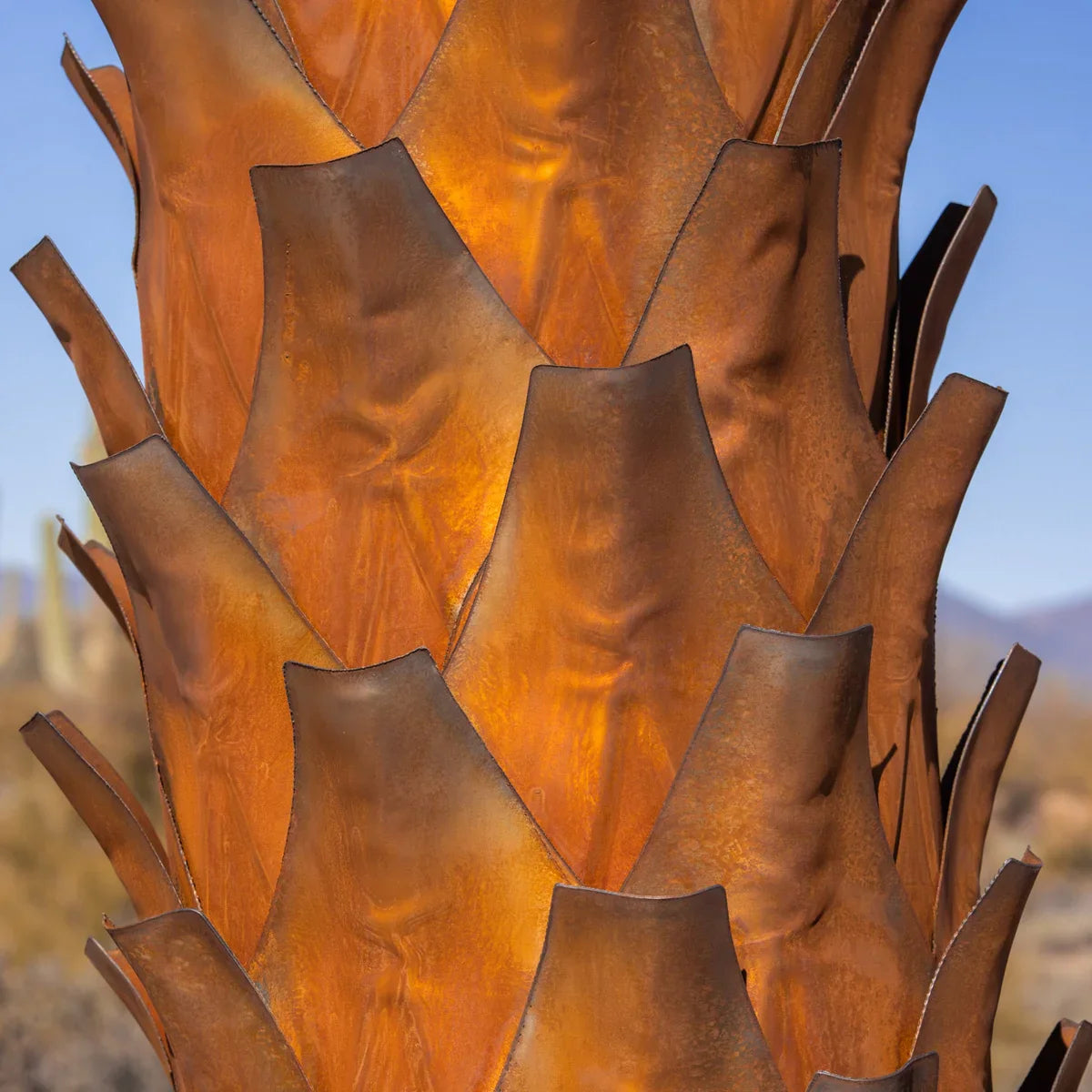 10’ Sunset Palm Tree Sculpture by Desert Steel
