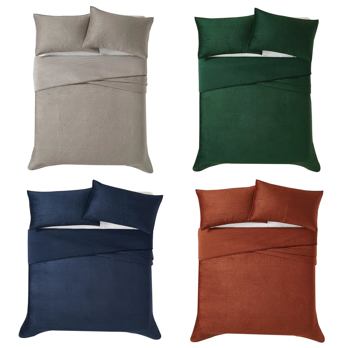 Brooklyn Loom 3-piece Velvet Coverlet Set