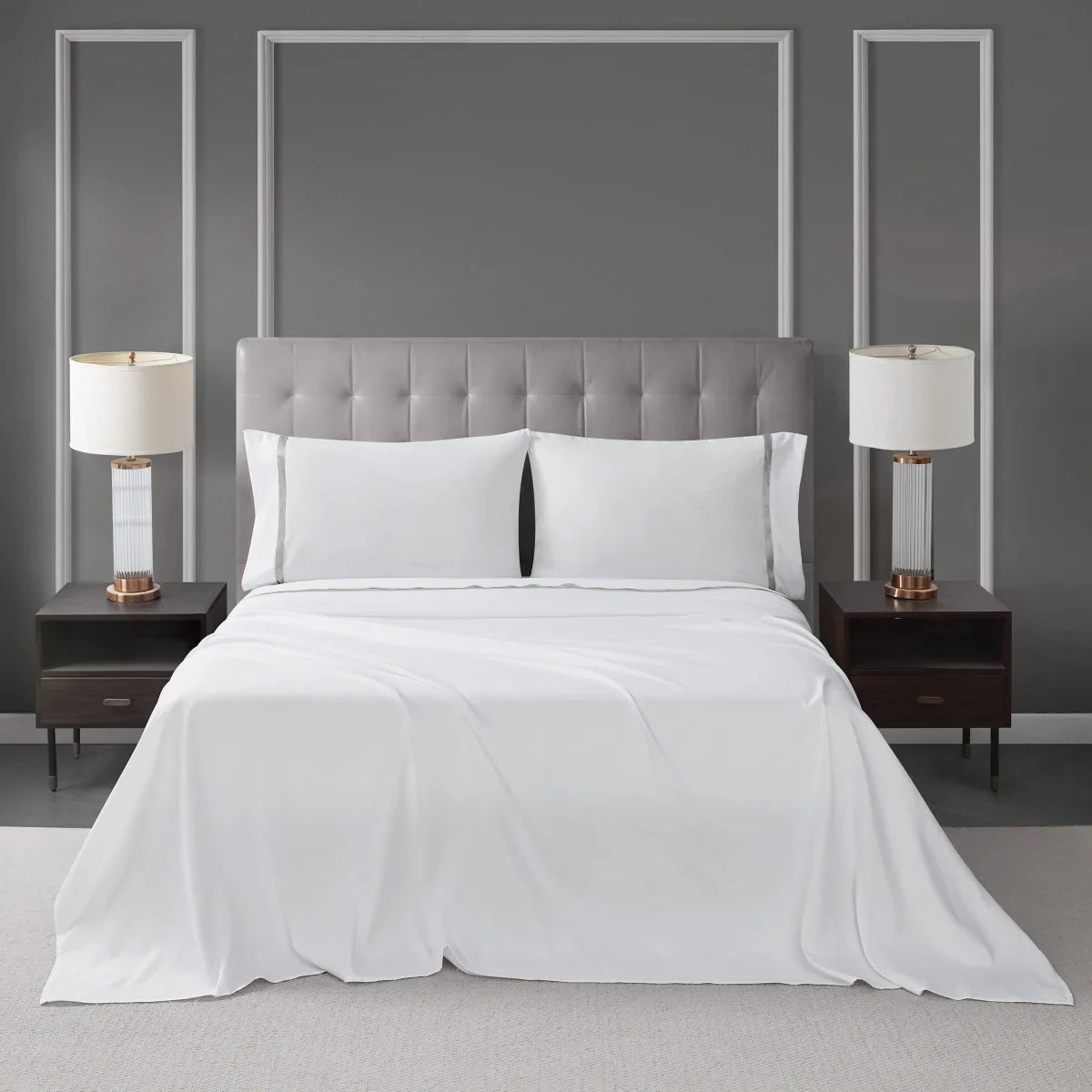 West Park Hotel Ribbon Hem 4-piece Sheet Set