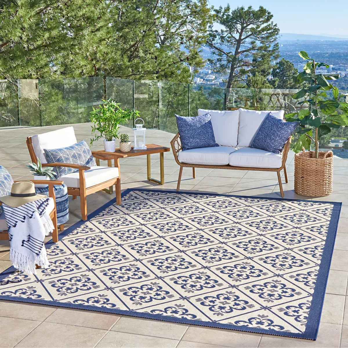 Naples Indoor/Outdoor Area Rug, Bronte