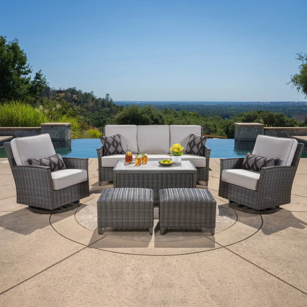 SunVilla Vineyard 6-piece Outdoor Patio Seating Set