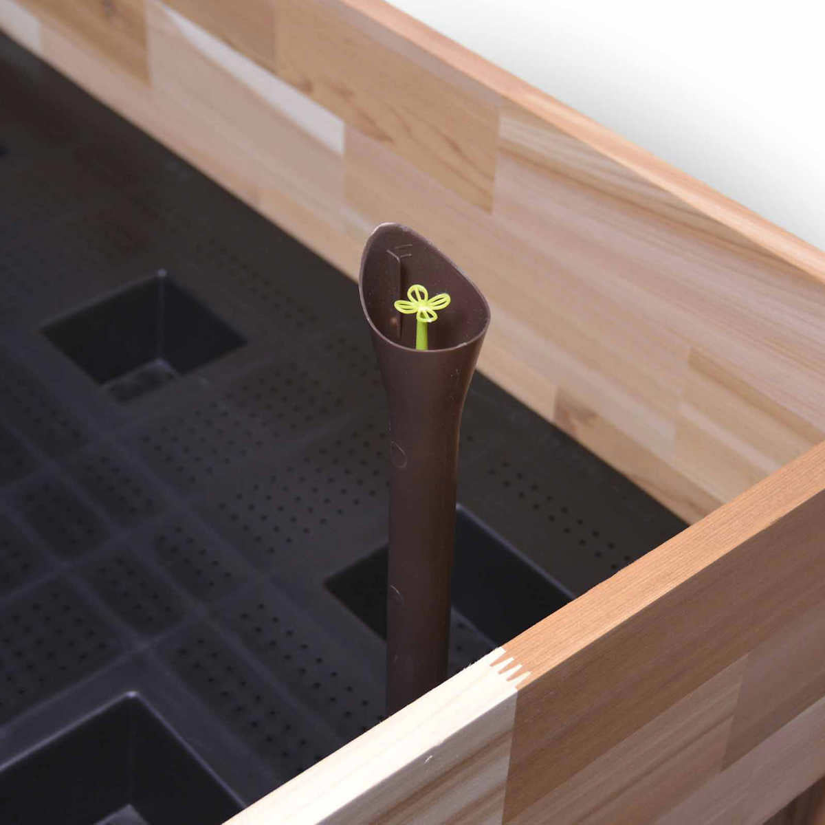 Self-Watering Elevated Cedar Planter with Greenhouse and Bug Cover
