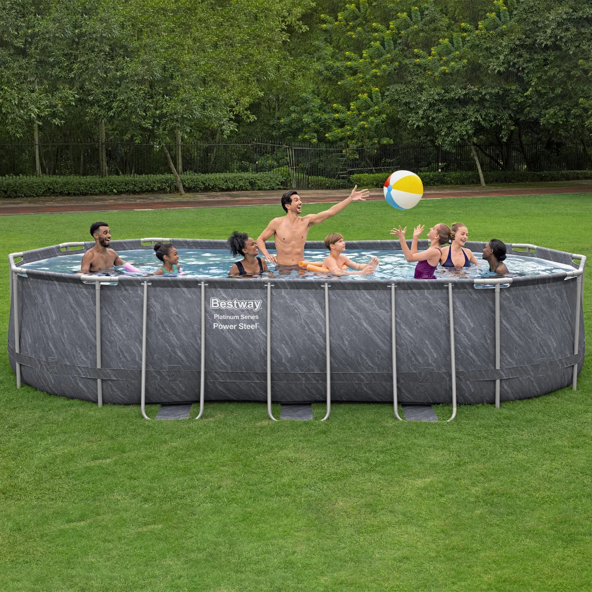 Bestway Platinum Series Power Steel 20' x 12' x 48" Oval Pool Set