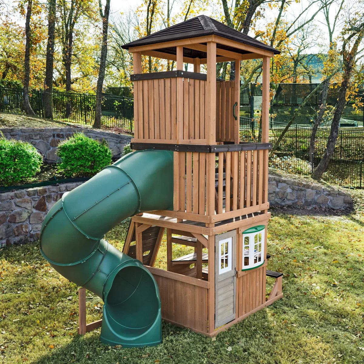 Panorama Tower Outdoor Playhouse with Slide
