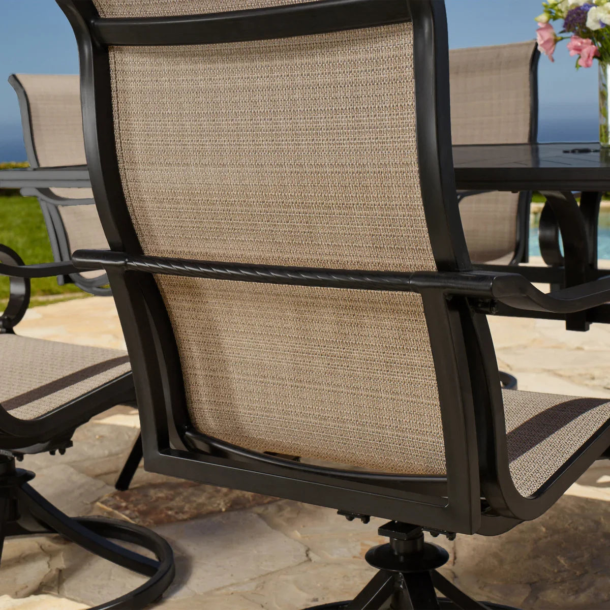 SunVilla Whitehall 9-piece Sling Dining Set