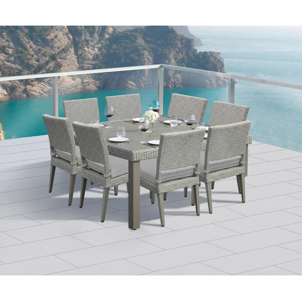 Burlington 9-piece Outdoor Dining Set