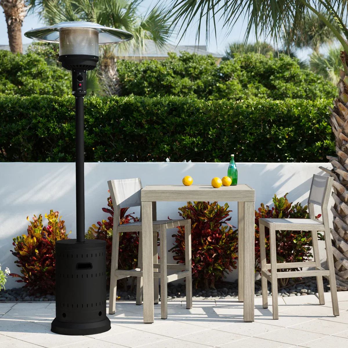 Fire Sense Matte Black Patio Heater