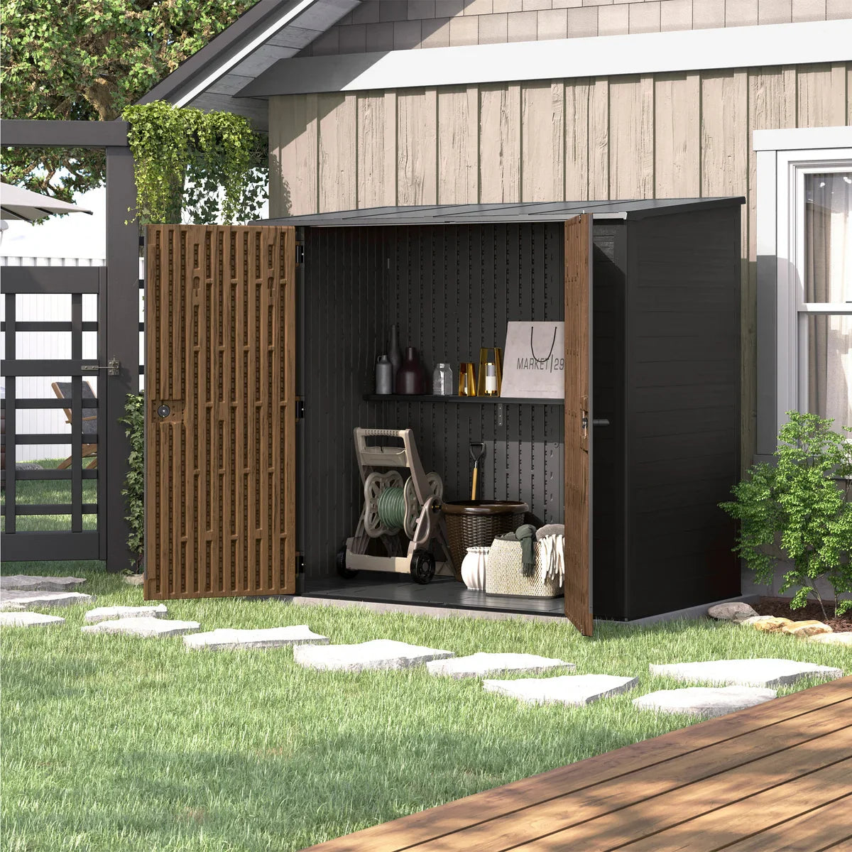 Suncast 7 ft. x 4 ft. Modern Storage Shed