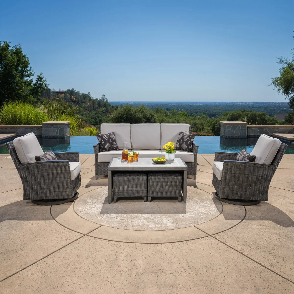 SunVilla Vineyard 6-piece Outdoor Patio Seating Set