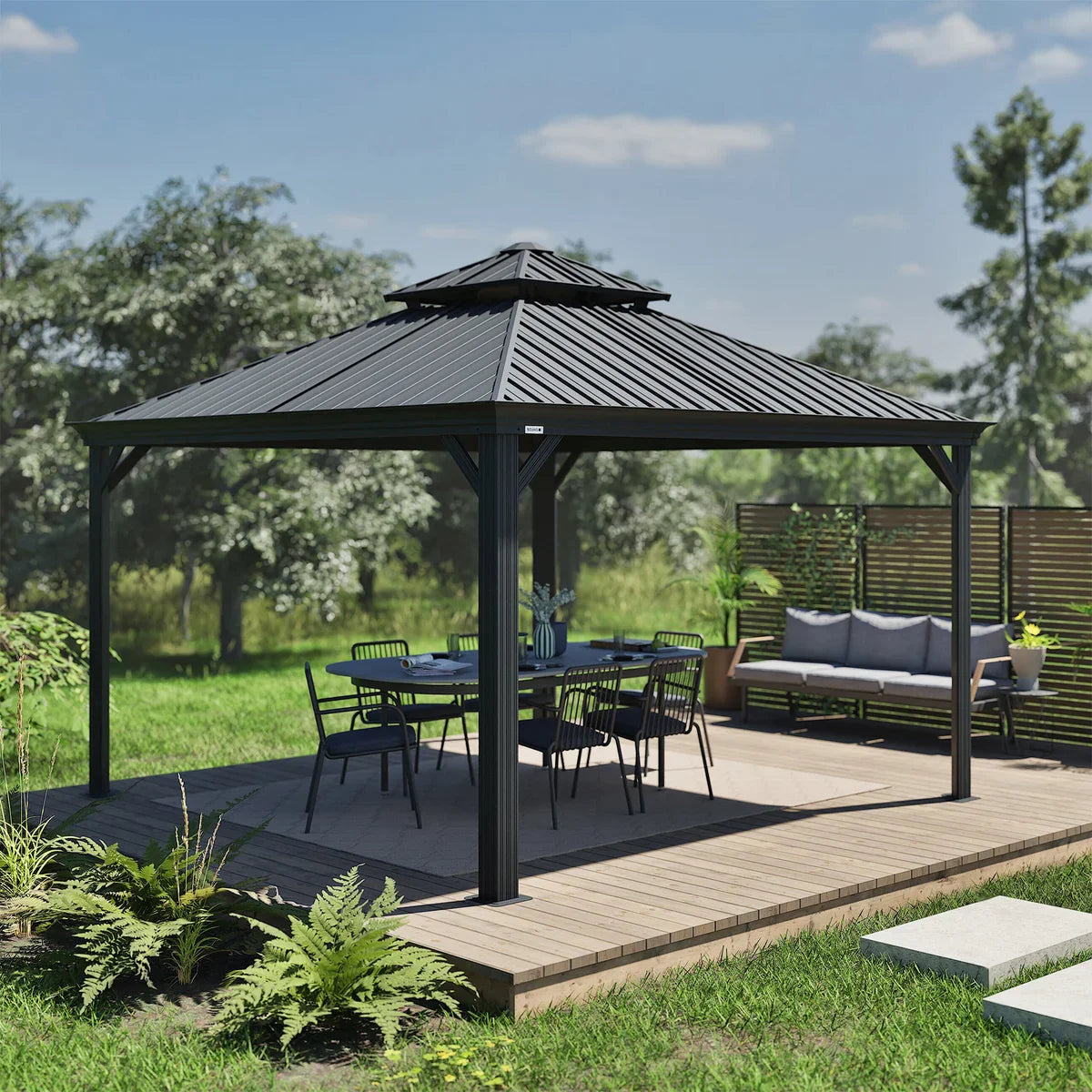 Sojag Messina Galvanized Steel Roof Gazebo