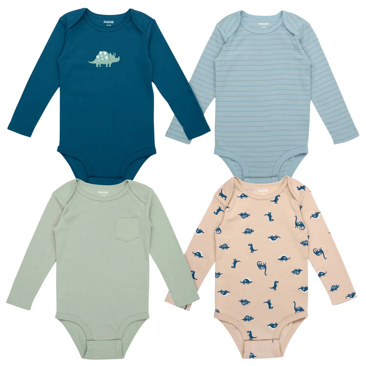 Pekkle Baby 4-pack Body Suit