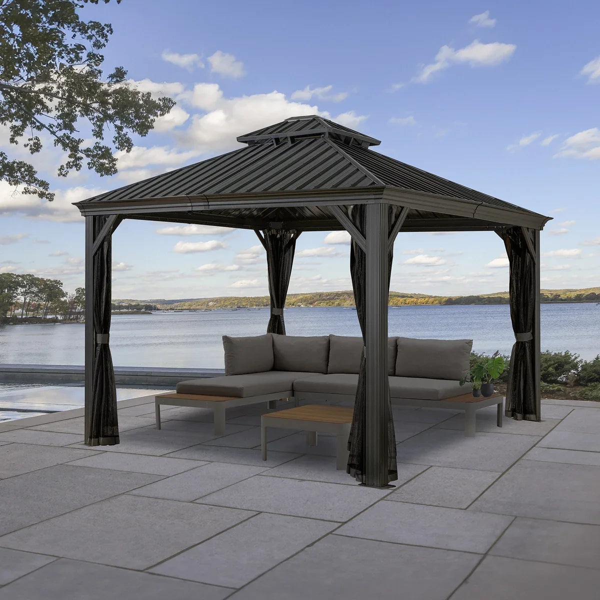Sojag Messina Galvanized Steel Roof Gazebo