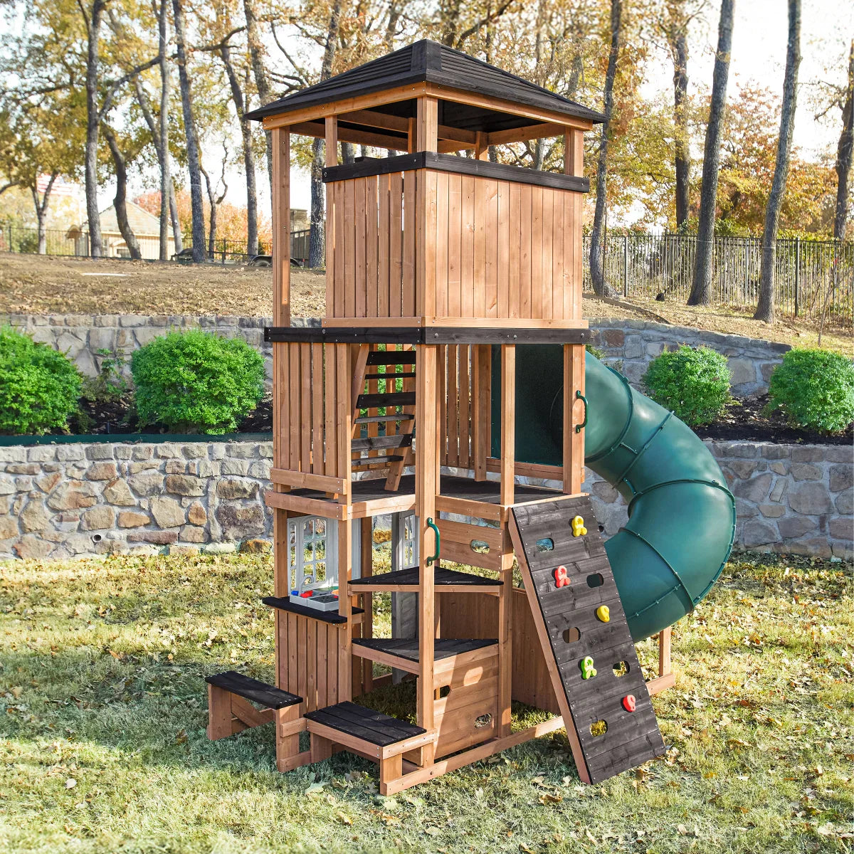 Panorama Tower Outdoor Playhouse with Slide