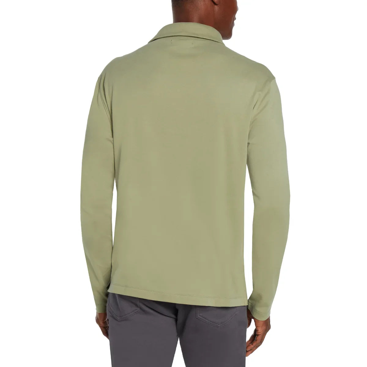 Banana Republic Men's Long Sleeve Luxe Polo Shirt