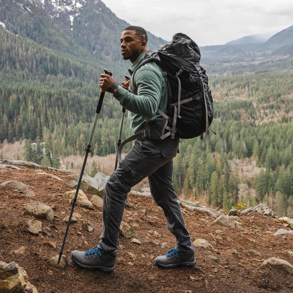Cascade Mountain Tech 100% Carbon Fiber Trekking Pole, 2-pack