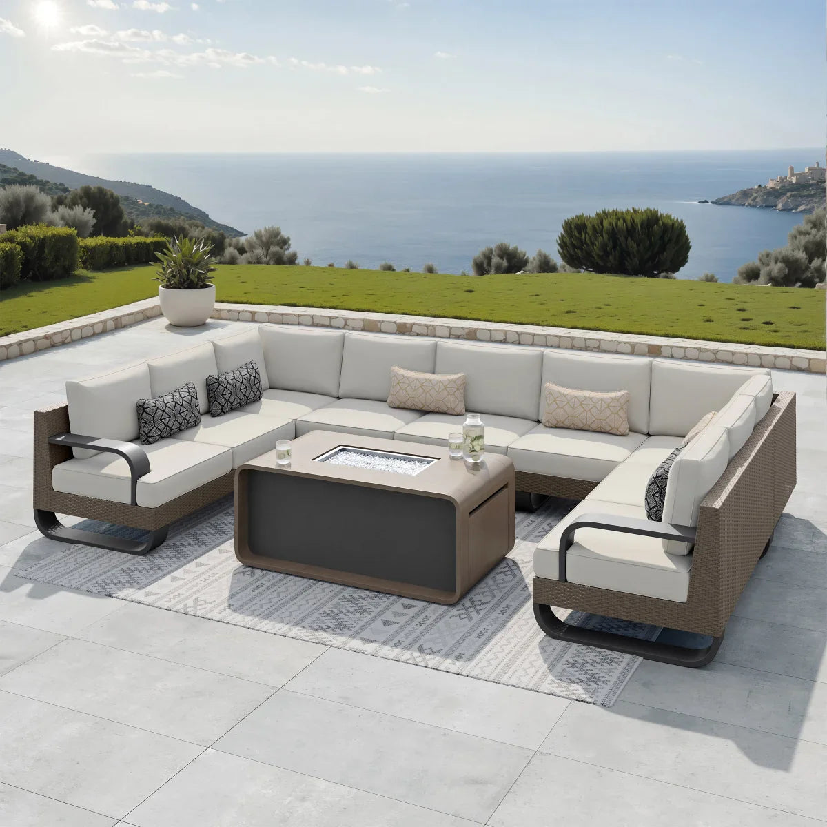 Sirio Pallazzo 6-piece Fire Outdoor Seating Set