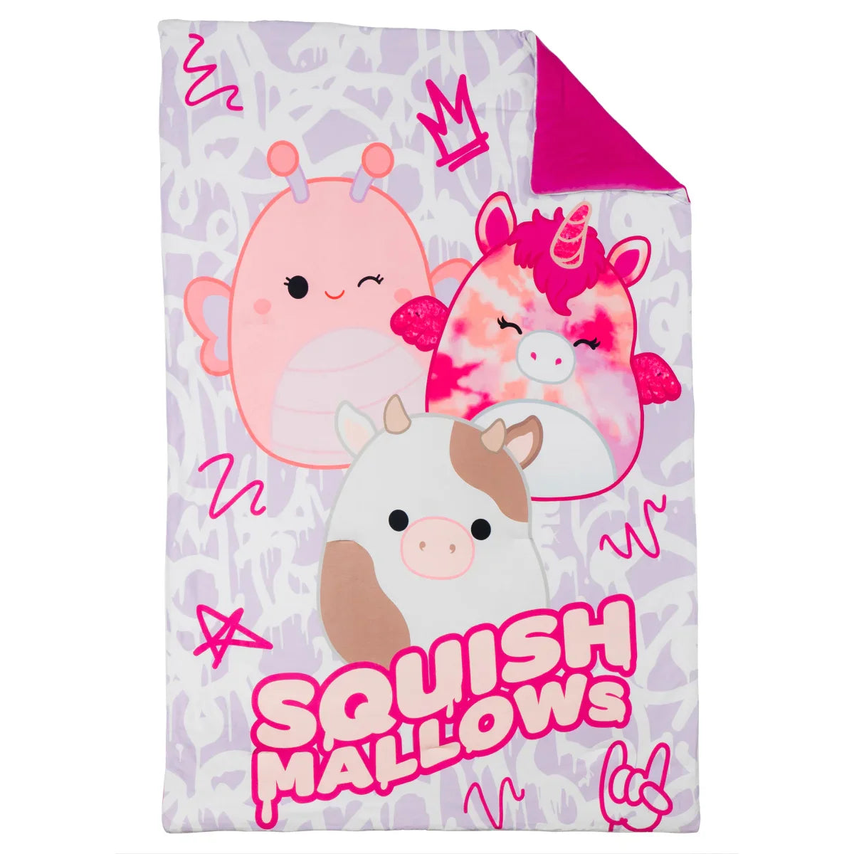 Squishmallows Snuggle Throw Blanket, Assorted Designs