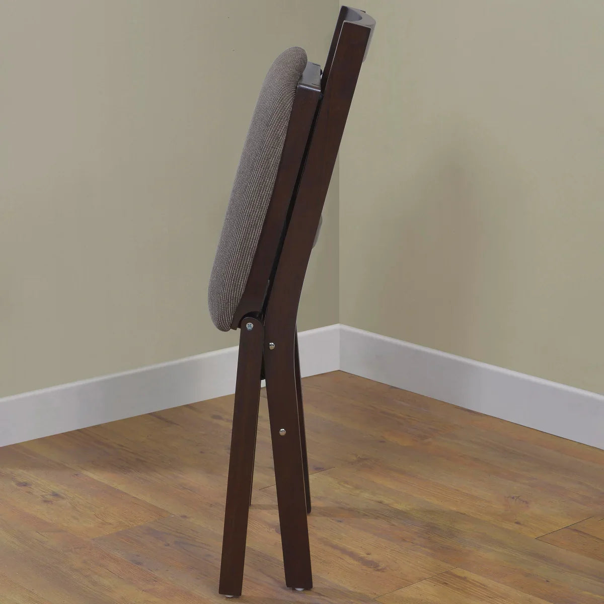 Stakmore Wood Upholstered Folding Chair, 2-pack