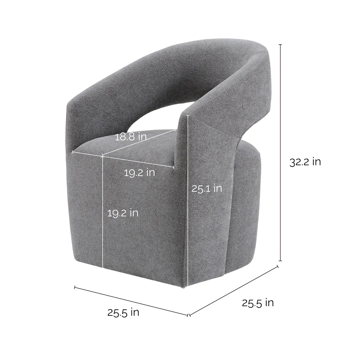 Alivia Fabric Rolling Chair