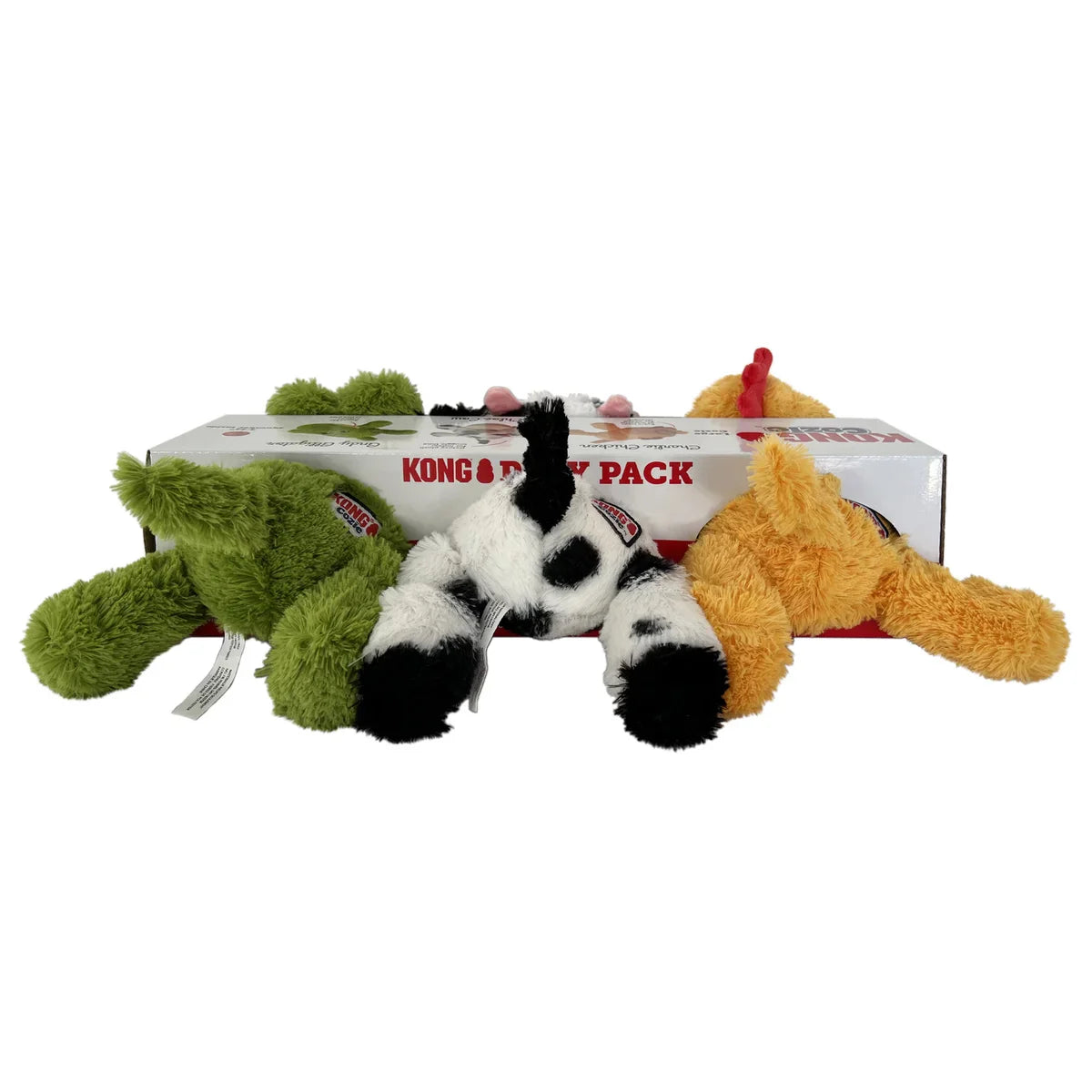 KONG Cozie Play Pack Dog Toys, 3-pack