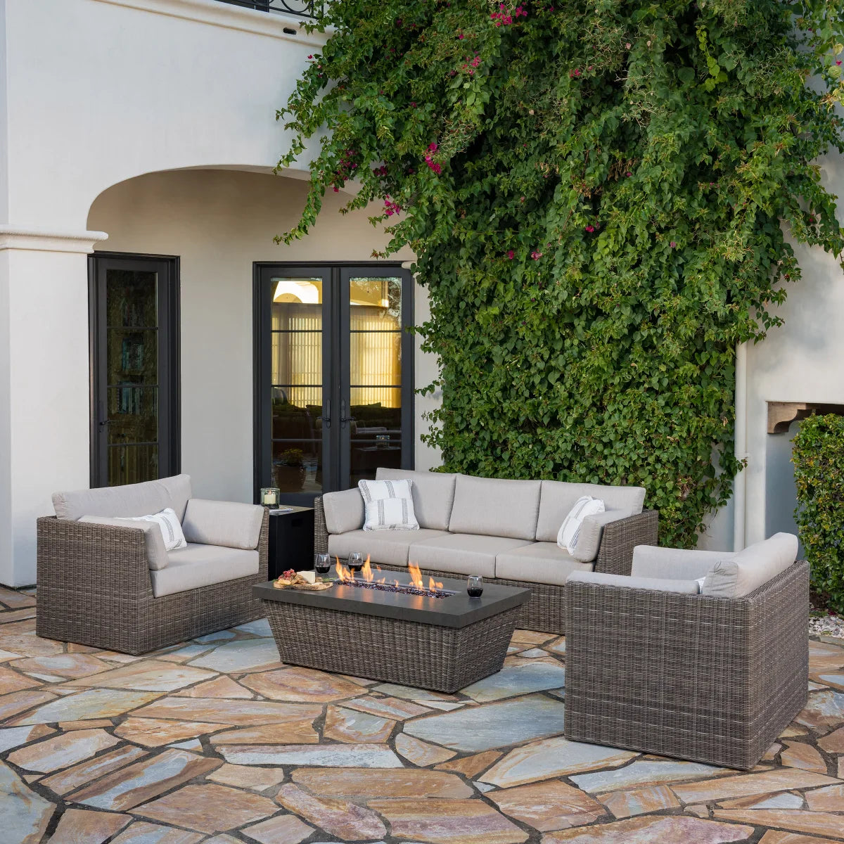 SunVilla Webster 5-piece Fire Outdoor Seating Set