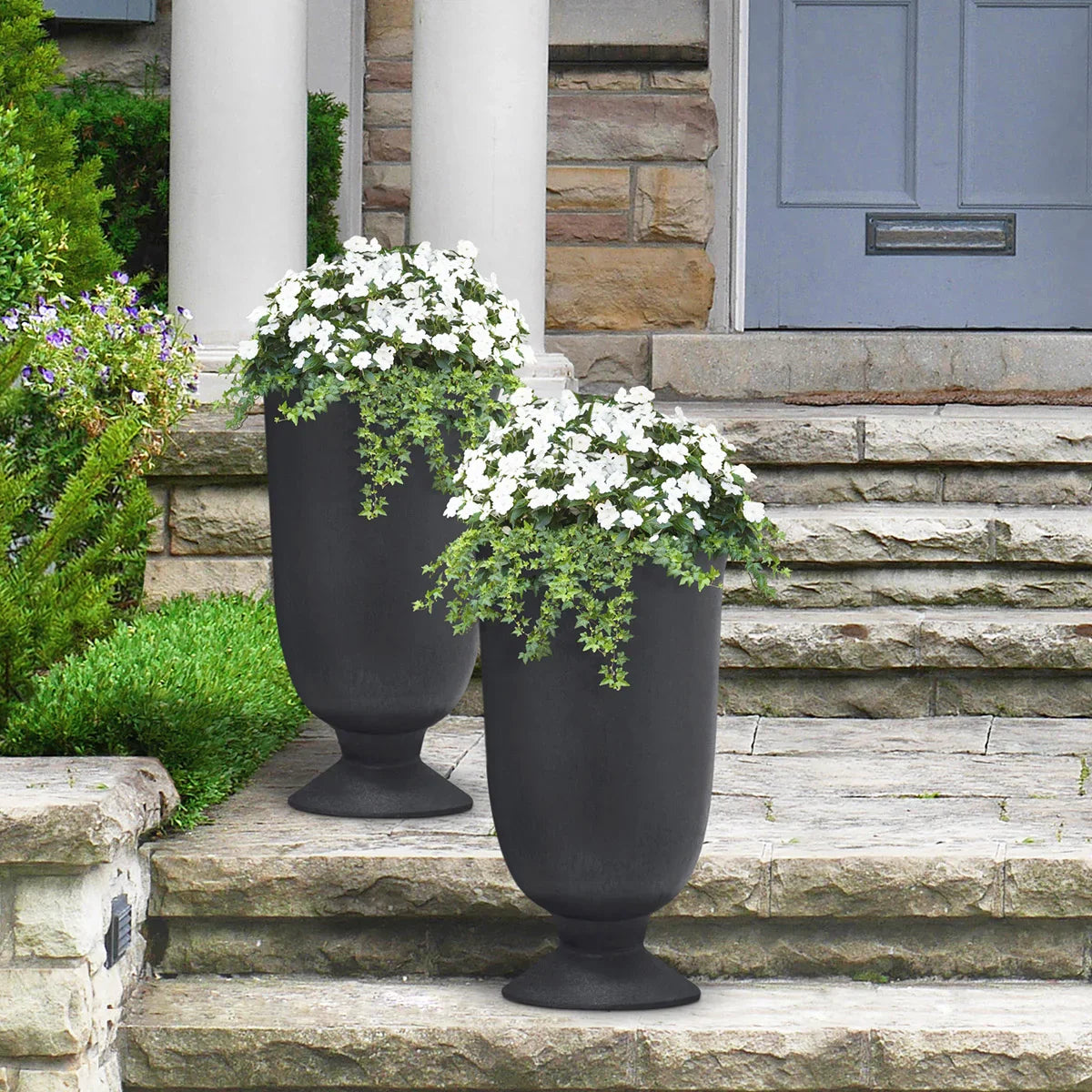 23" Cadence Self Watering Urn Planter, 2-pack