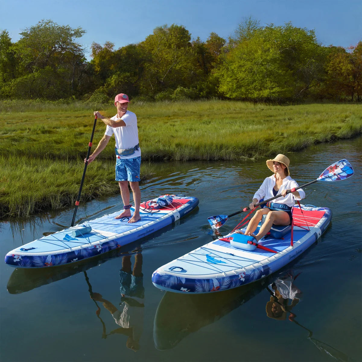 Tommy Bahama Marlin 11’6” 2-in-1 Inflatable Paddle Board/Kayak Package