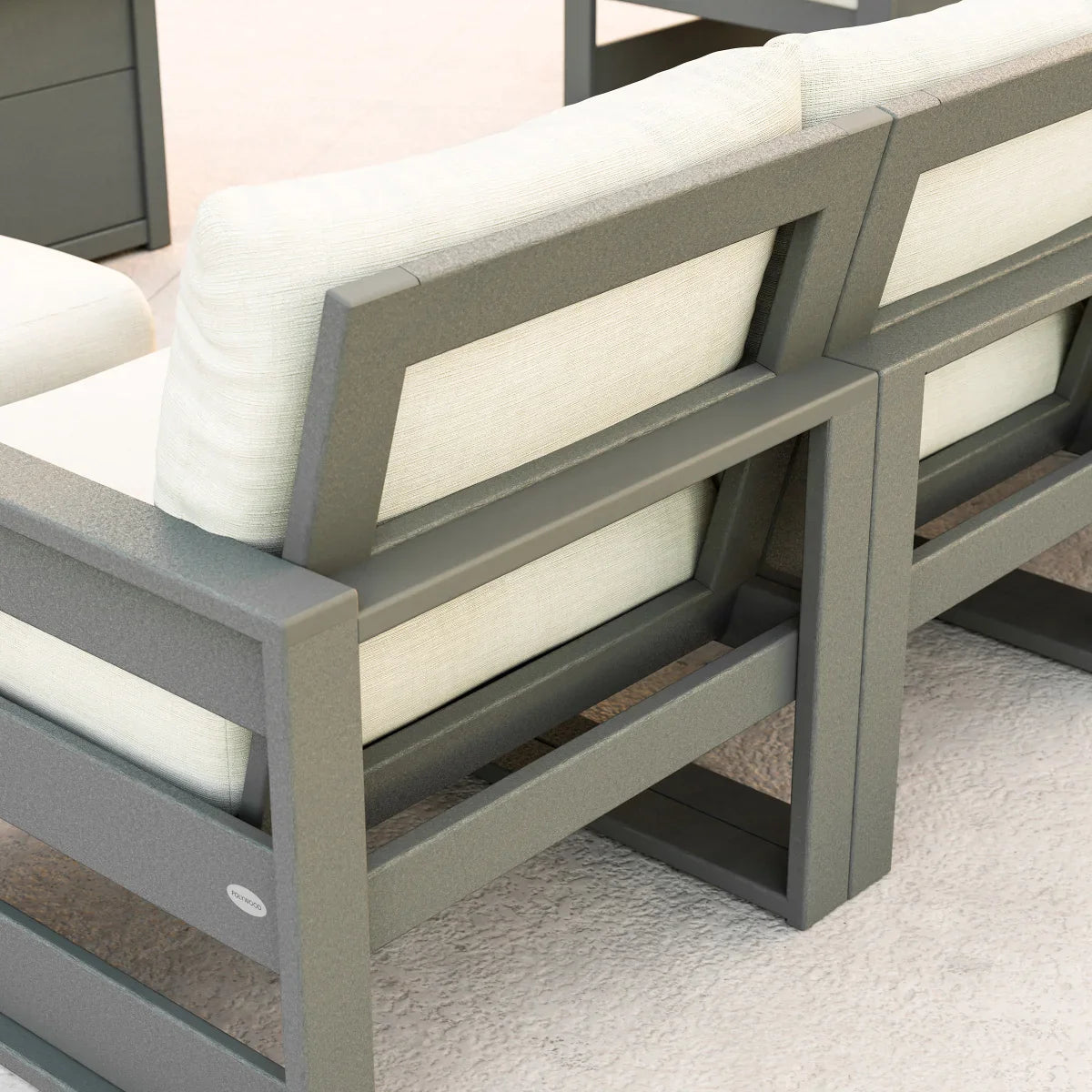 POLYWOOD Westport 7-Piece Modular Fire Outdoor Seating Set